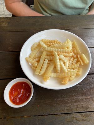 French fries  at Jigsaw Cafe in Koh Samui