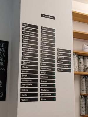 vegan flavours labelled at [ais] - Eismanufaktur in Cologne