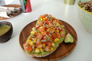Mexican avocado toast at Sprout in Muscat