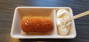 Vegan croquet at Het Plein Fast Food in Zandvoort