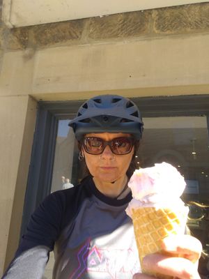 Half eaten already!! 😂😂💚🌱🍦 at Lick in Bakewell