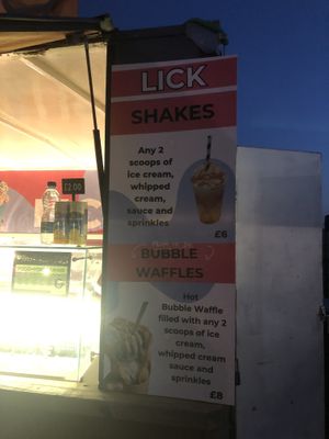 Menu 2  at Lick in Bakewell