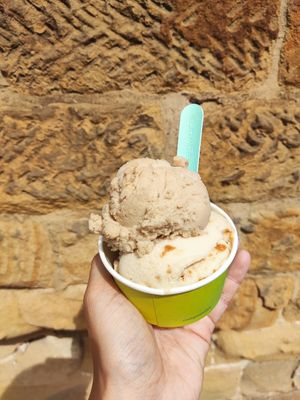 Coffee and biscoff icecreams at Lick in Bakewell