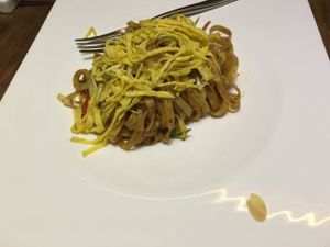 a version of pad thai at WUJIE 大蔬无界 - Xujiahui Park in Shanghai