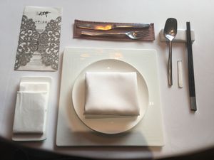 Fancy table arrangement at WUJIE 大蔬无界 - Xujiahui Park in Shanghai