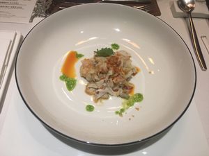 1st course - mushroom type was changed in the recipe. Still delicious  at WUJIE 大蔬无界 - Xujiahui Park in Shanghai