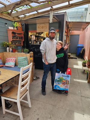  at Roots Cafe in Perranporth