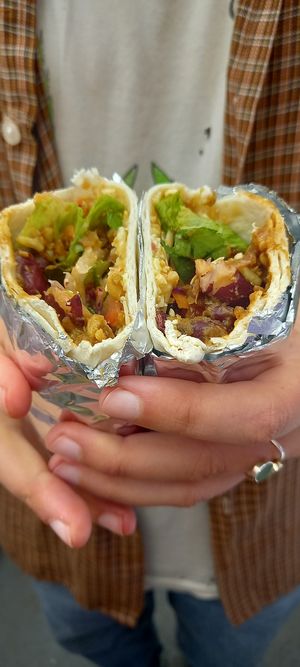 Vegan Burritos  at Roots Cafe in Perranporth