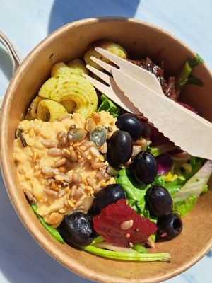 Poki bowl at Roots Cafe in Perranporth