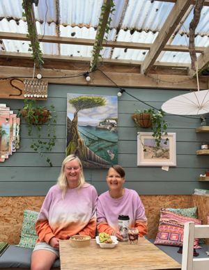   at Roots Cafe in Perranporth