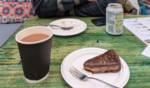 Trillionaire cake at Roots Cafe in Perranporth