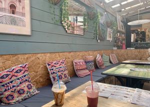   at Roots Cafe in Perranporth