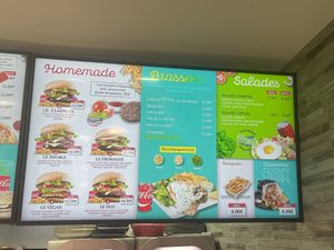 Menu  at Le Jasmin in Versailles