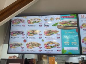 Menu  at Le Jasmin in Versailles