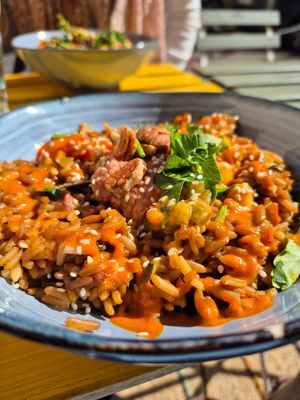 Rice with veggies at Yvonne & Nala in Geneva