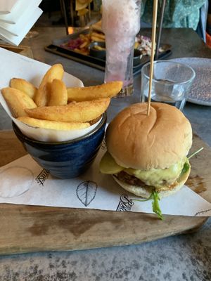 Vegan burger   at The Botanist in Cardiff