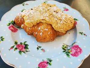 Almond croissant (get two!) at Chaumont Bakery & Cafe in Santa Monica