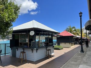 View of kiosk at Pier Park near water  at Nature's Way - Pier Park in Tortola