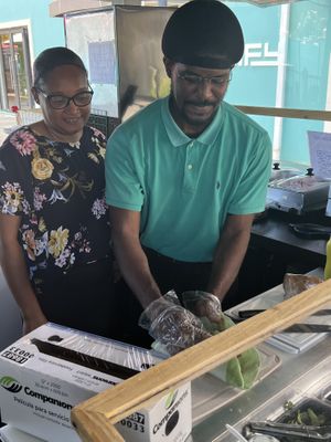 Food made fresh as ordered  at Nature's Way - Pier Park in Tortola