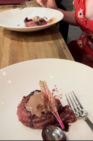 A Mexican chocolate ice cream dessert  at EYV in Pittsburgh
