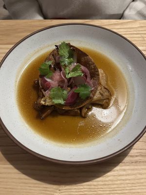 Third course - lions mane birria  at EYV in Pittsburgh