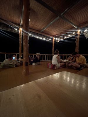 The vibes (the also had tables and chairs)   at Tree House Cafe in Koh Tao