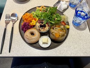 Bagel lunch  at Buddha in Osaka