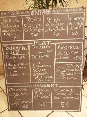 menu décembre 2019 at La Goutine in Limoux