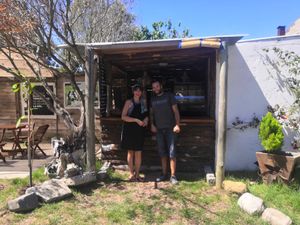 The owners at Ahimsa Alimentación Consciente in Jaureguiberry