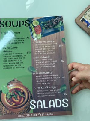 Soups, hot & spicy also coconut   at Stress Free - Maybe closed in Chiang Mai