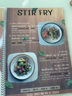 Morning Glory; Kale in Oyster sauce and pad Thai ( eggs!) cabbage in soy sauce   at Stress Free - Maybe closed in Chiang Mai