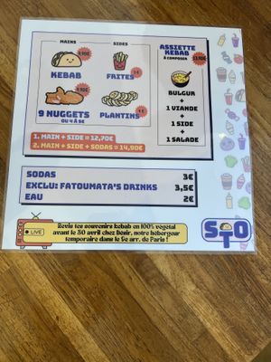 Menu  at Salade Tomate Oignon - STO Paname in Paris