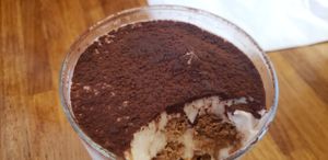 Vegan homemade tiramisu at Salade Tomate Oignon - STO Paname in Paris