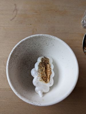 Vegan meringue with star anise dusting at Wilson's  in Bristol