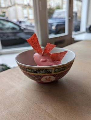 Radish sorbet at Wilson's  in Bristol