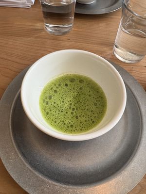 Garlic and nettle starter  at Wilson's  in Bristol