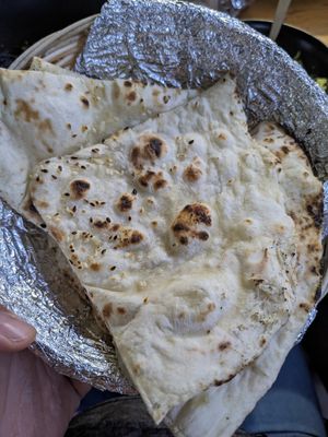 Vegan Garlic Naan at Hurry Curry Indian Restaurant in Klaipeda