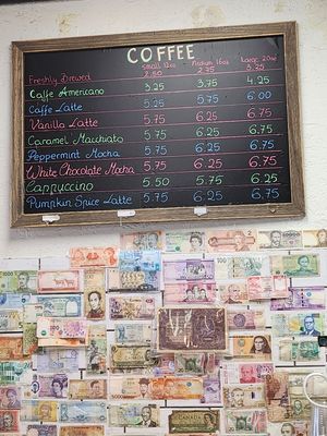Coffee menu at Amazing Breads & Cakes in Des Plaines