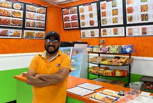 Bomy himself at Bomy's Authentic Indian Food in Warsaw