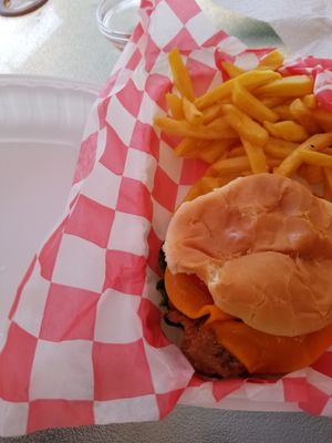 Chicken sandwich at Vegan Bar in Naperville