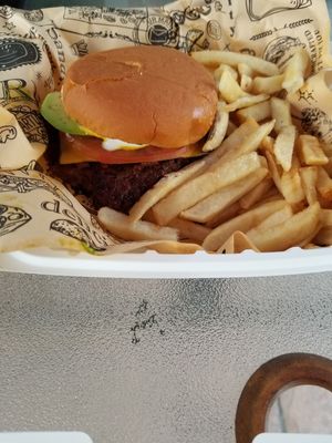 Avocado burger at Vegan Bar in Naperville