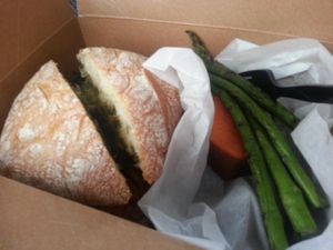 tempeh pesto with grilled veggies at Vegan Grill - Whole Foods Venice in Venice