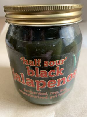 Kimchi style sour jalapeños   at The Natural Grocer Market & Social in Hexham