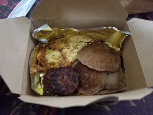 Pancake platter at Plaanted Café in Baldwin