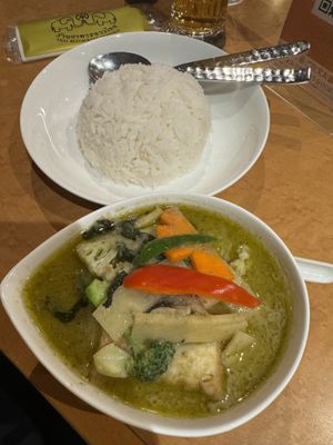 Green curry with ricee  at Chao Thai Shibuya Dogenzaka Shop  in Tokyo