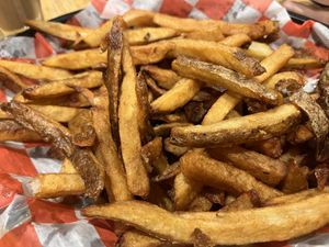 Amazing fries!!  at Tommy's Restaurant in Cleveland Heights