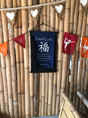 Indoor artwork at Grow Vegan in Koh Samui