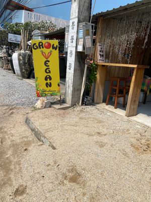 View from the outside. at Grow Vegan in Koh Samui