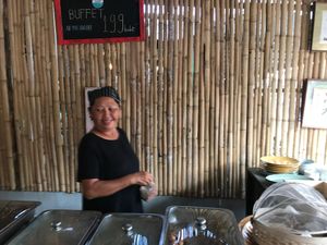 The lovely, sweet owner. at Grow Vegan in Koh Samui