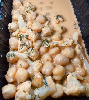 Vegan chickpea and cauliflower dish at Grow Vegan in Koh Samui